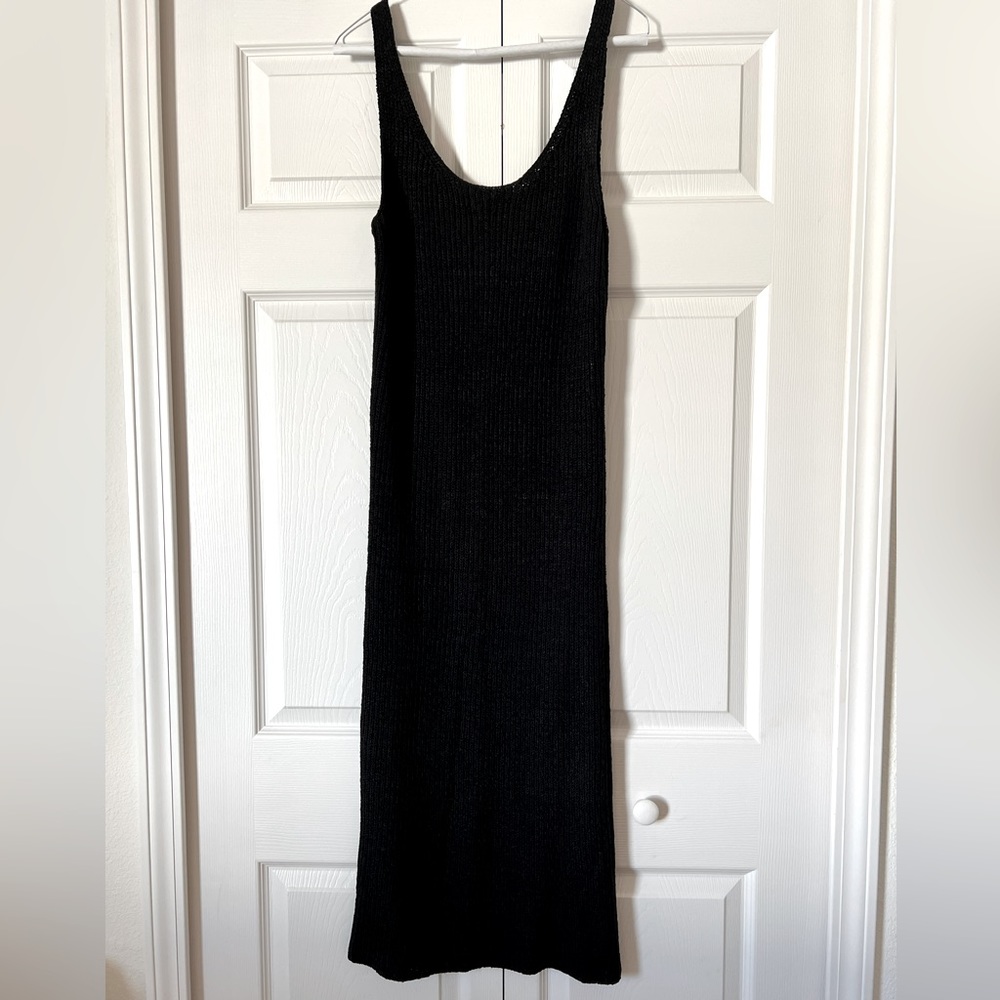 Long knit black dress size S